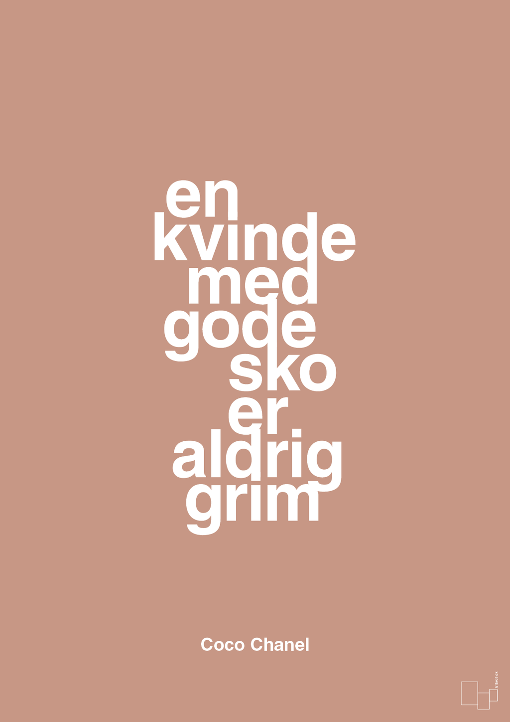plakat: en kvinde med gode sko er aldrig grim - powder-Mode-A1two3
