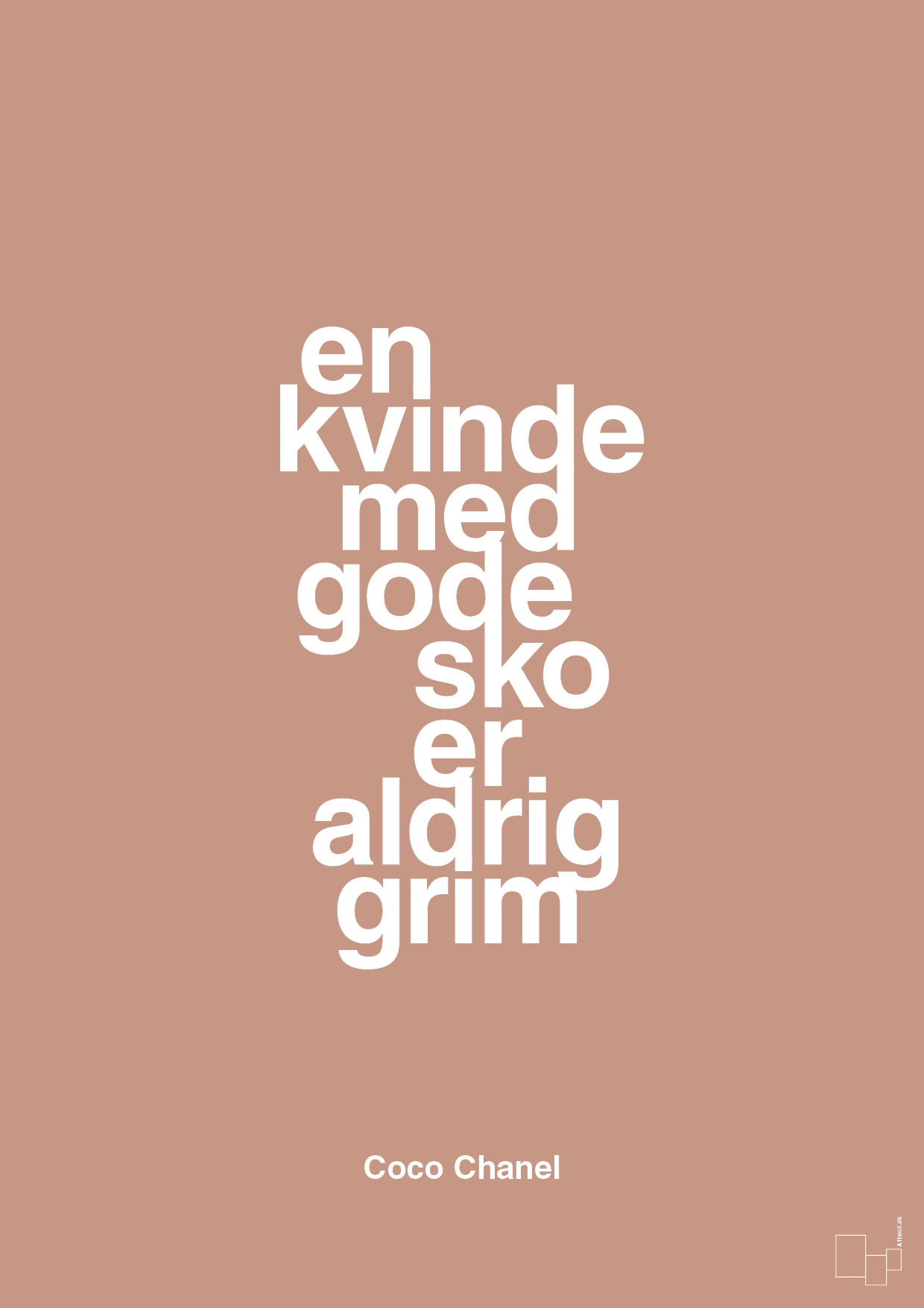 plakat: en kvinde med gode sko er aldrig grim - powder-Mode-A1two3