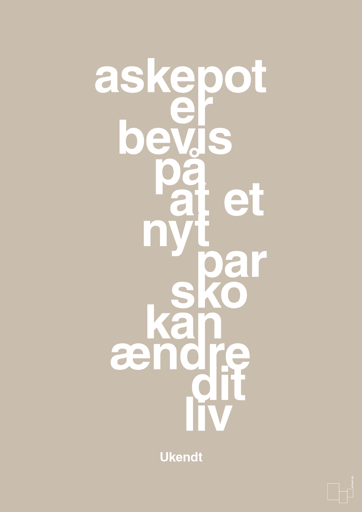 plakat: askepot er bevis på at et nyt par sko kan ændre dit liv - creamy mushroom-Mode-A1two3