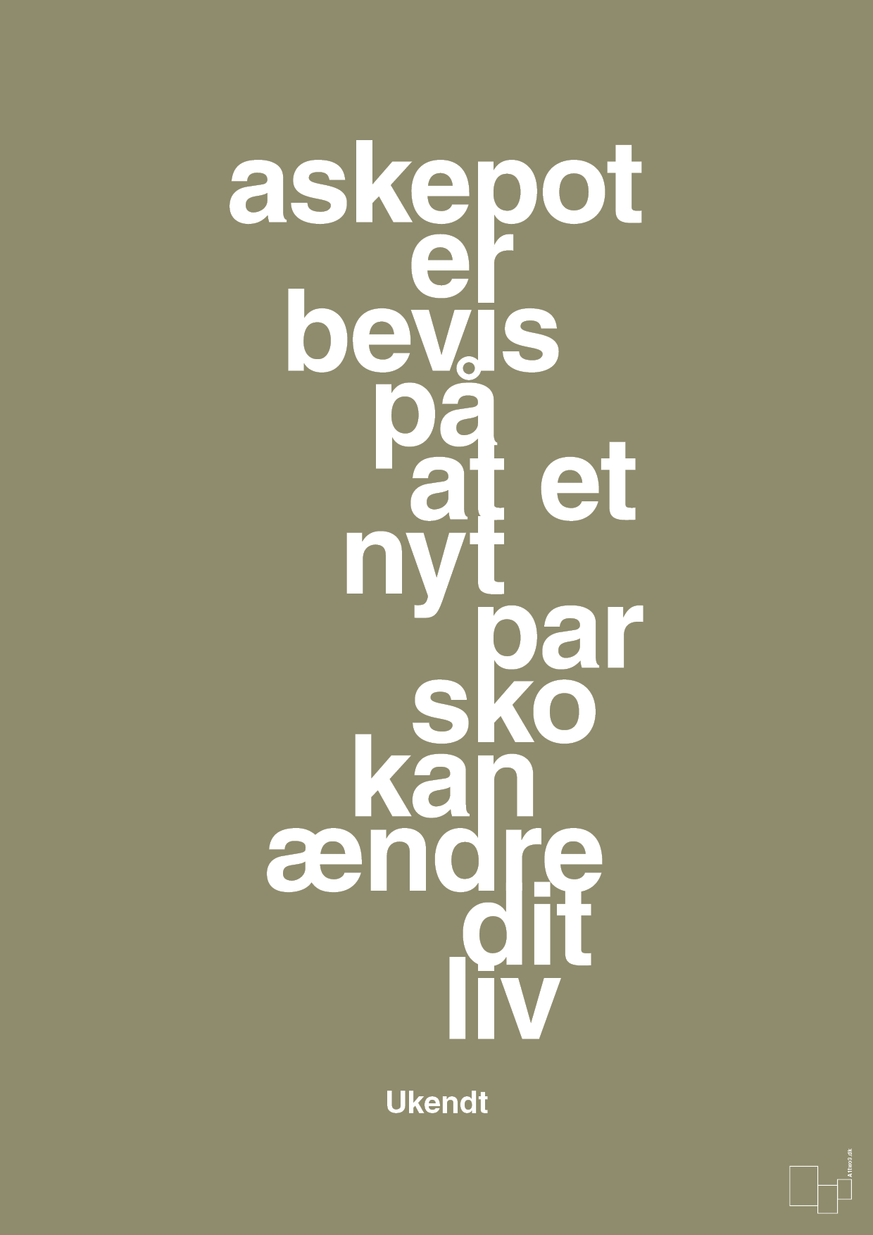 plakat: askepot er bevis på at et nyt par sko kan ændre dit liv - misty forrest-Mode-A1two3