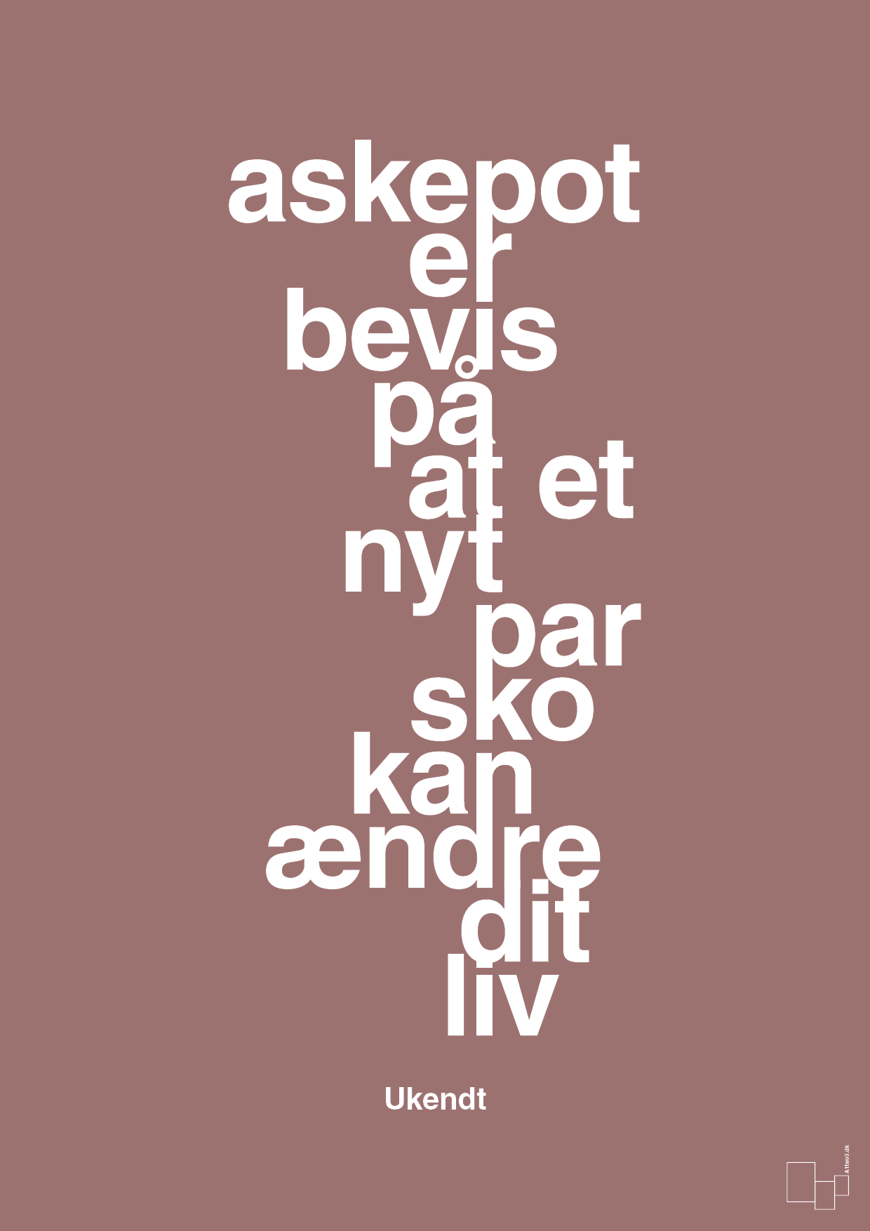 plakat: askepot er bevis på at et nyt par sko kan ændre dit liv - plum-Mode-A1two3