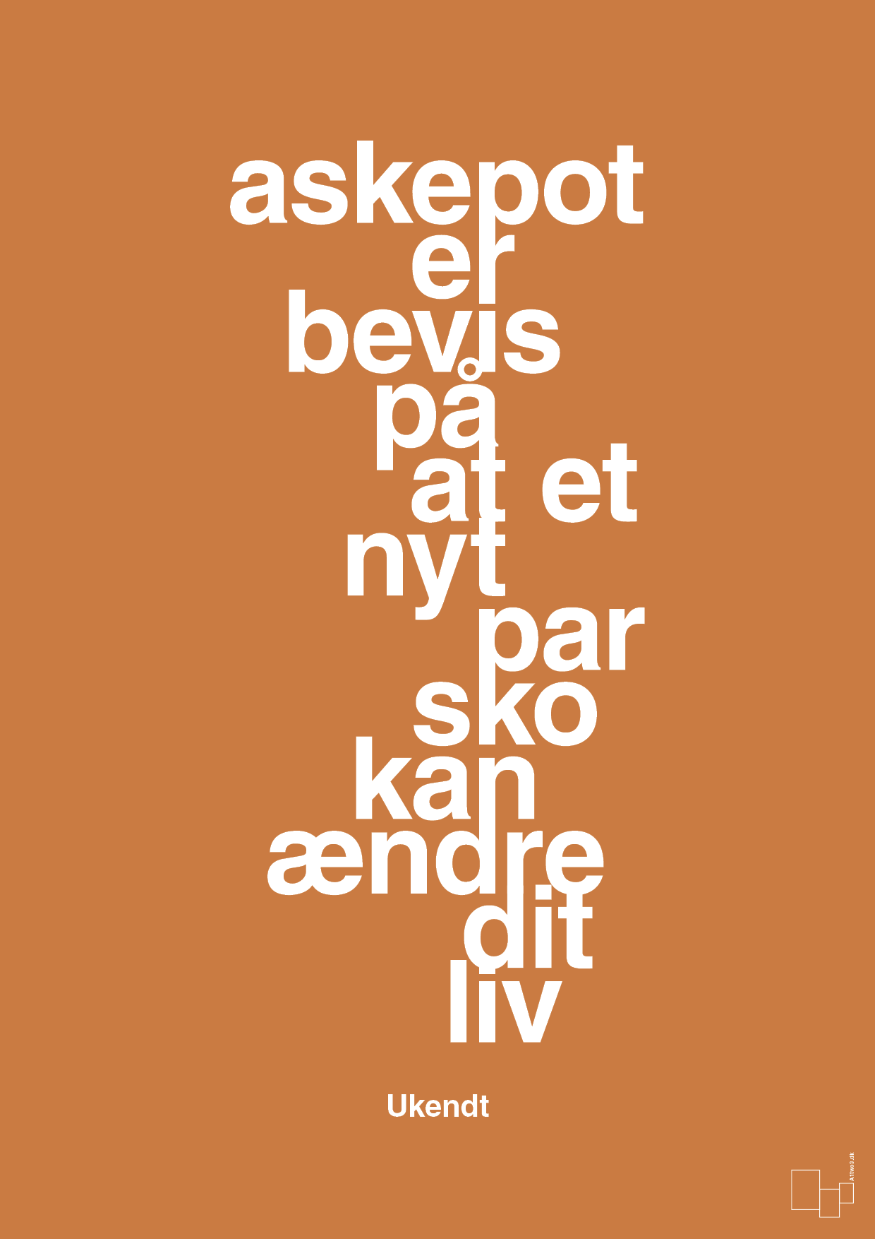 plakat: askepot er bevis på at et nyt par sko kan ændre dit liv - rumba orange-Mode-A1two3