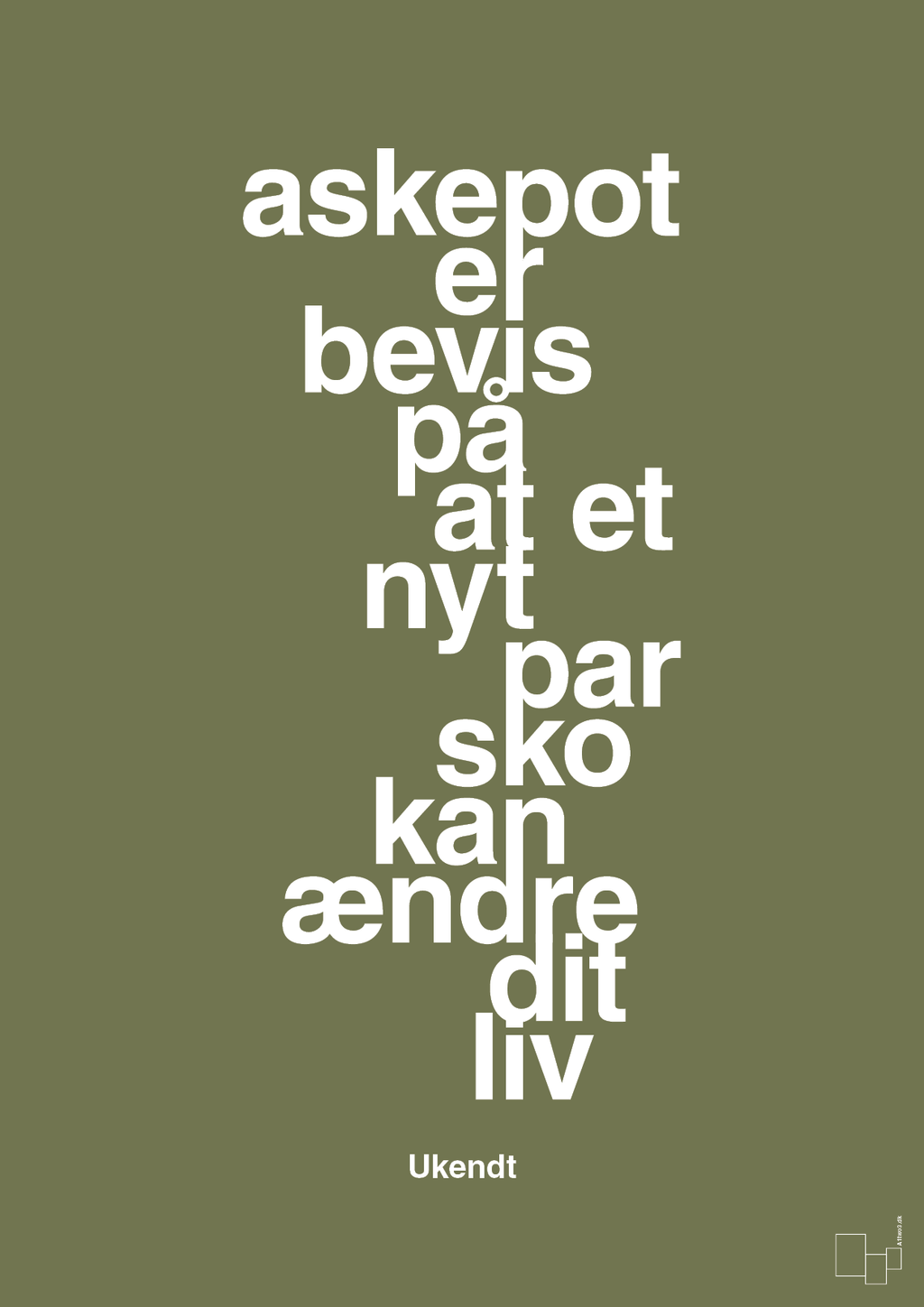 plakat: askepot er bevis på at et nyt par sko kan ændre dit liv - secret meadow-Mode-A1two3