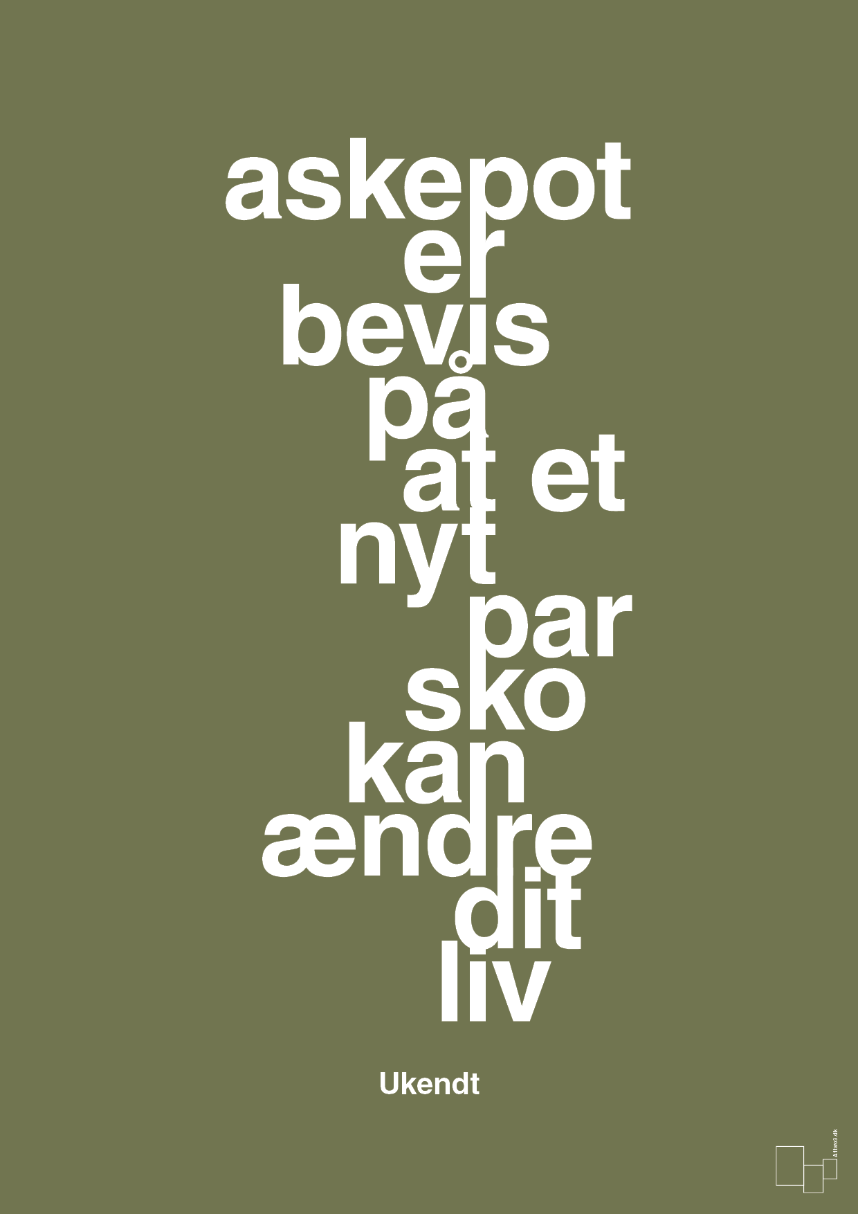plakat: askepot er bevis på at et nyt par sko kan ændre dit liv - secret meadow-Mode-A1two3
