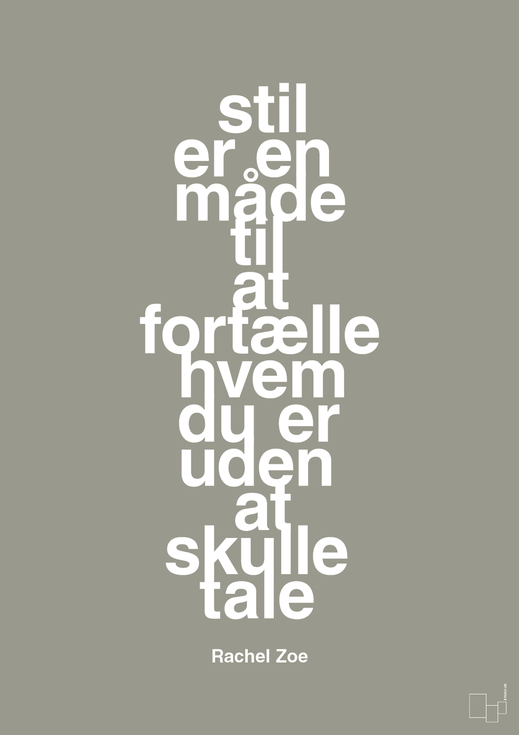 plakat: stil er en måde til at fortælle hvem du er uden at skulle tale - battleship gray-Mode-A1two3