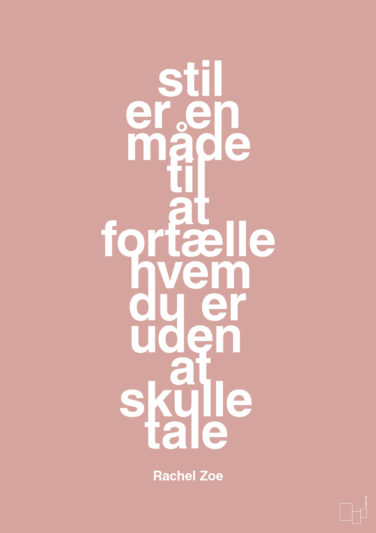 plakat: stil er en måde til at fortælle hvem du er uden at skulle tale - bubble shell-Mode-A1two3