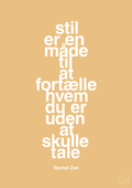 plakat: stil er en måde til at fortælle hvem du er uden at skulle tale - charismatic-Mode-A1two3