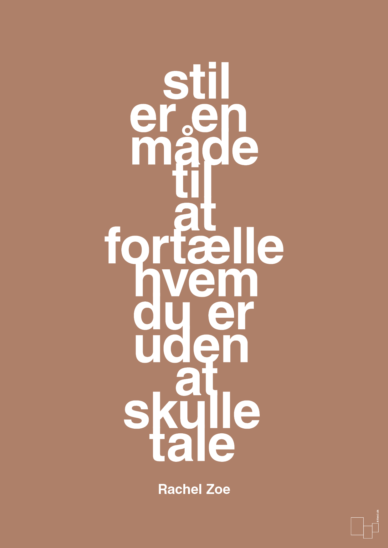 plakat: stil er en måde til at fortælle hvem du er uden at skulle tale - cider spice-Mode-A1two3