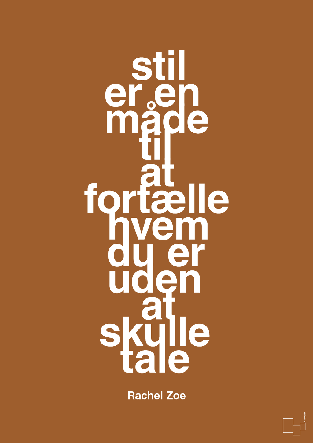 plakat: stil er en måde til at fortælle hvem du er uden at skulle tale - cognac-Mode-A1two3