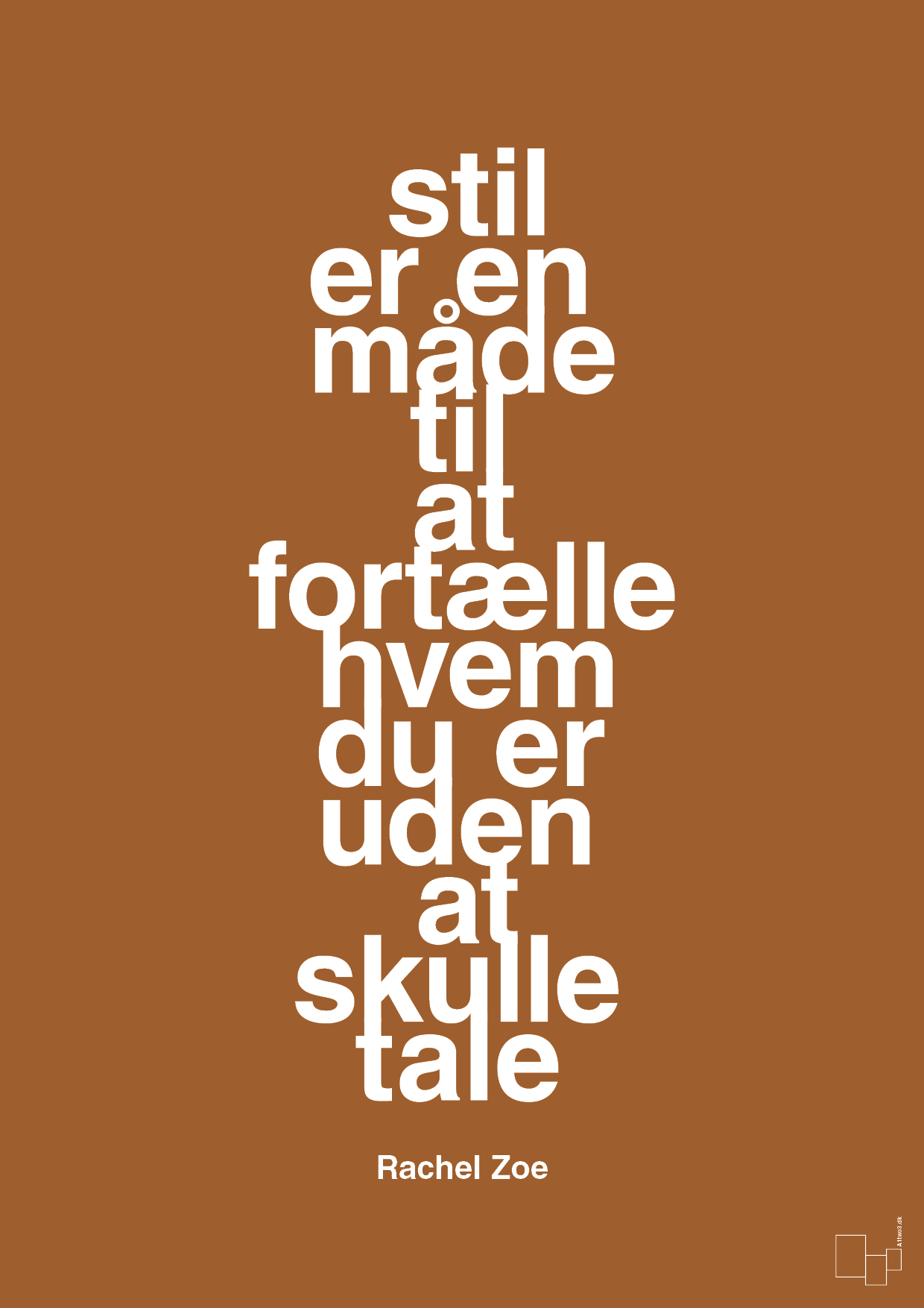 plakat: stil er en måde til at fortælle hvem du er uden at skulle tale - cognac-Mode-A1two3