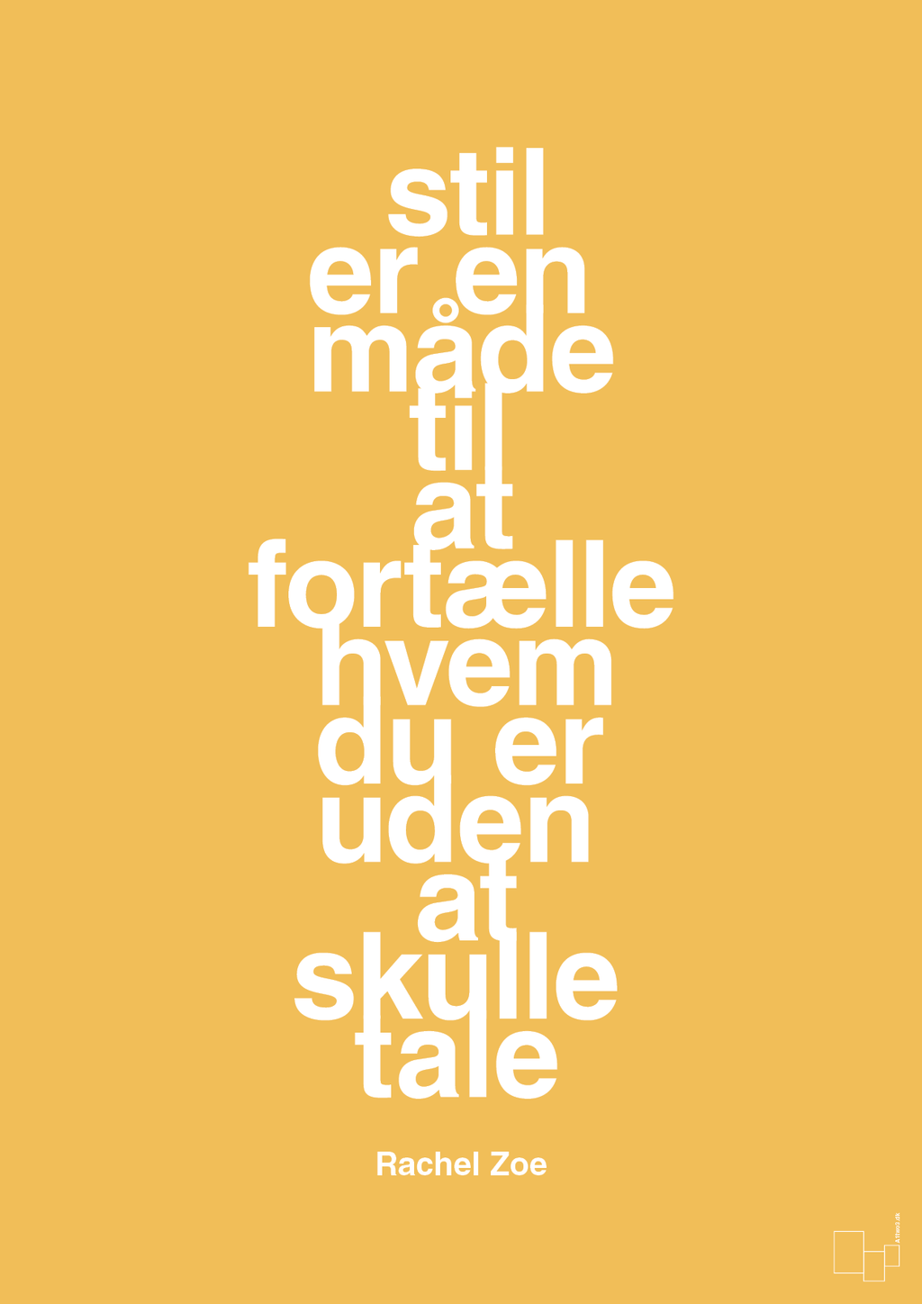 plakat: stil er en måde til at fortælle hvem du er uden at skulle tale - honeycomb-Mode-A1two3