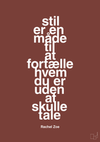 plakat: stil er en måde til at fortælle hvem du er uden at skulle tale - red pepper-Mode-A1two3