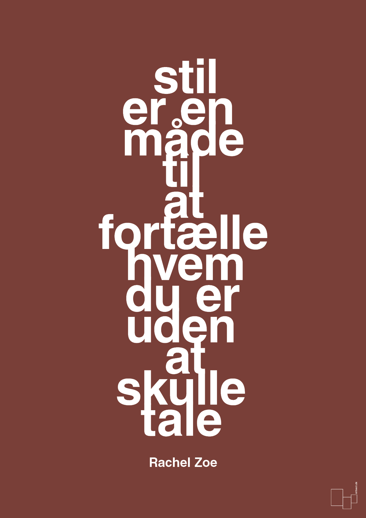 plakat: stil er en måde til at fortælle hvem du er uden at skulle tale - red pepper-Mode-A1two3
