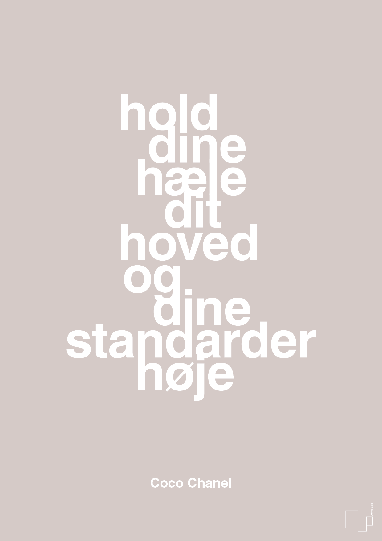 plakat: hold dine hæle dit hoved og dine standarder høje - broken beige-Mode-A1two3