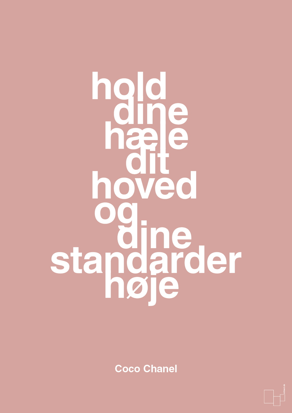 plakat: hold dine hæle dit hoved og dine standarder høje - bubble shell-Mode-A1two3
