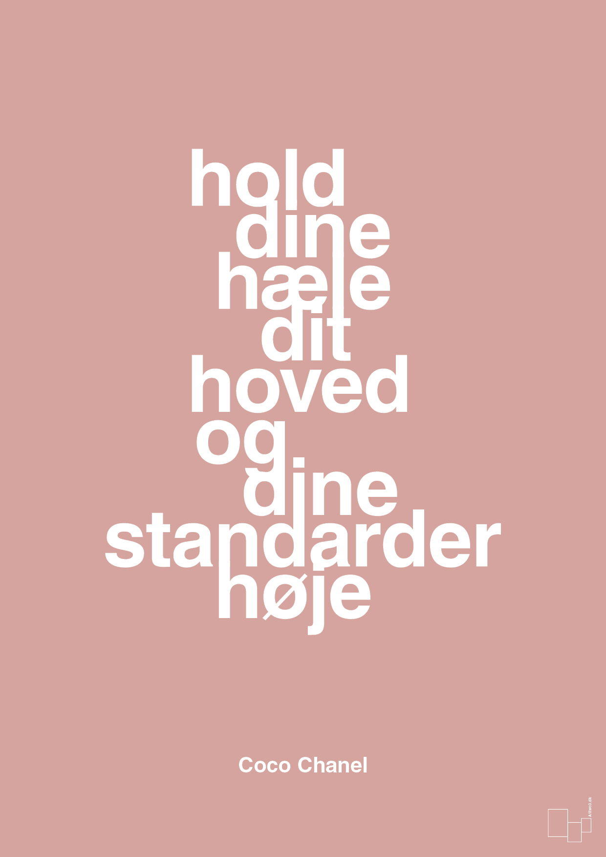 plakat: hold dine hæle dit hoved og dine standarder høje - bubble shell-Mode-A1two3