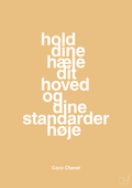 plakat: hold dine hæle dit hoved og dine standarder høje - charismatic-Mode-A1two3