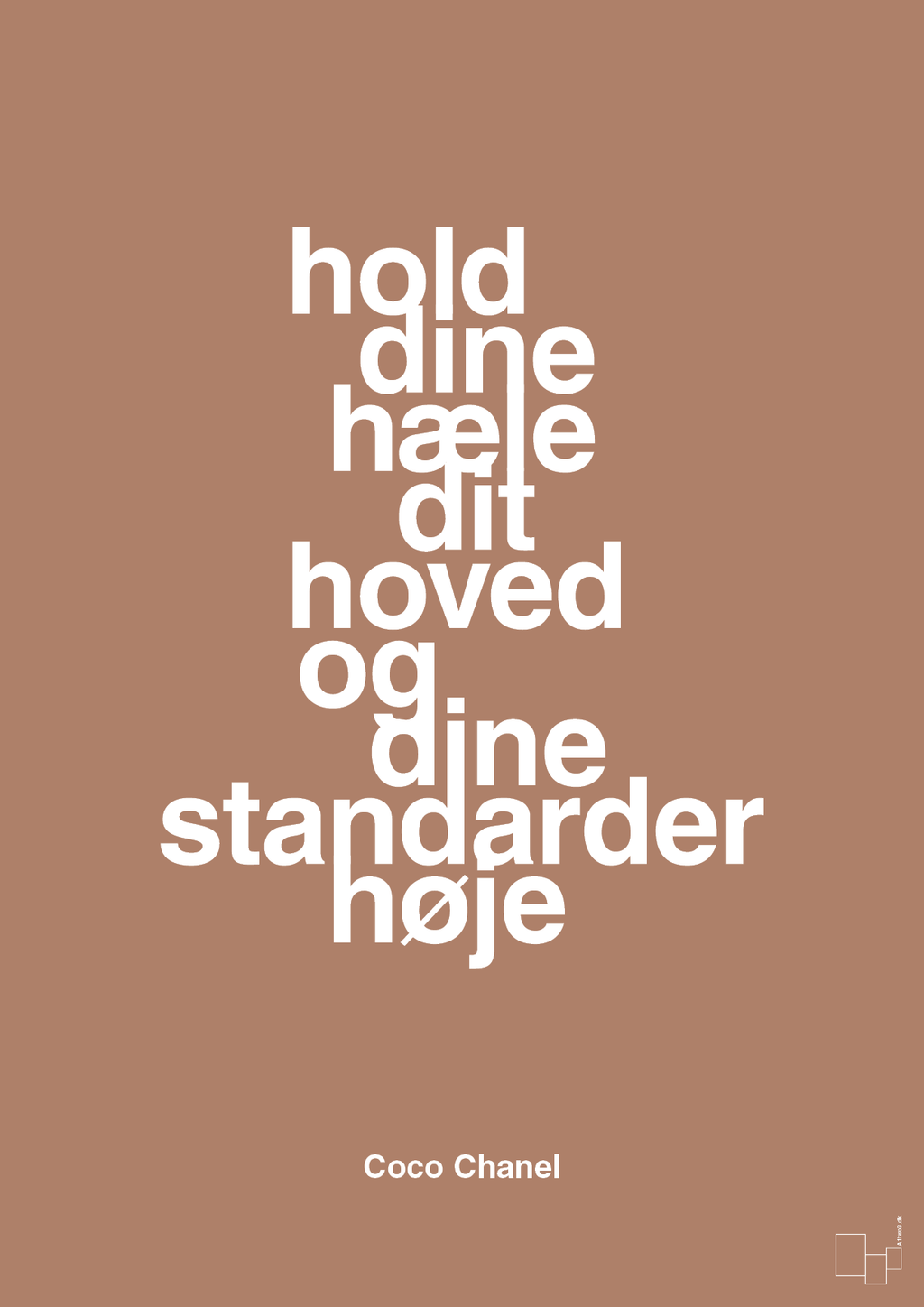 plakat: hold dine hæle dit hoved og dine standarder høje - cider spice-Mode-A1two3