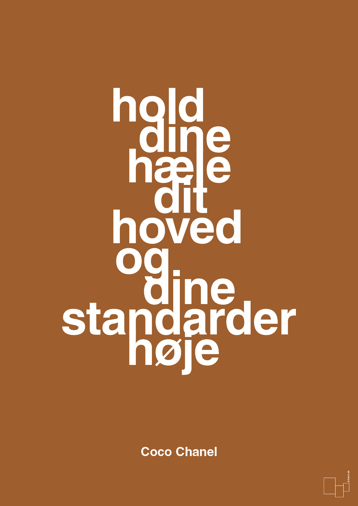 plakat: hold dine hæle dit hoved og dine standarder høje - cognac-Mode-A1two3