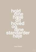 plakat: hold dine hæle dit hoved og dine standarder høje - creamy mushroom-Mode-A1two3