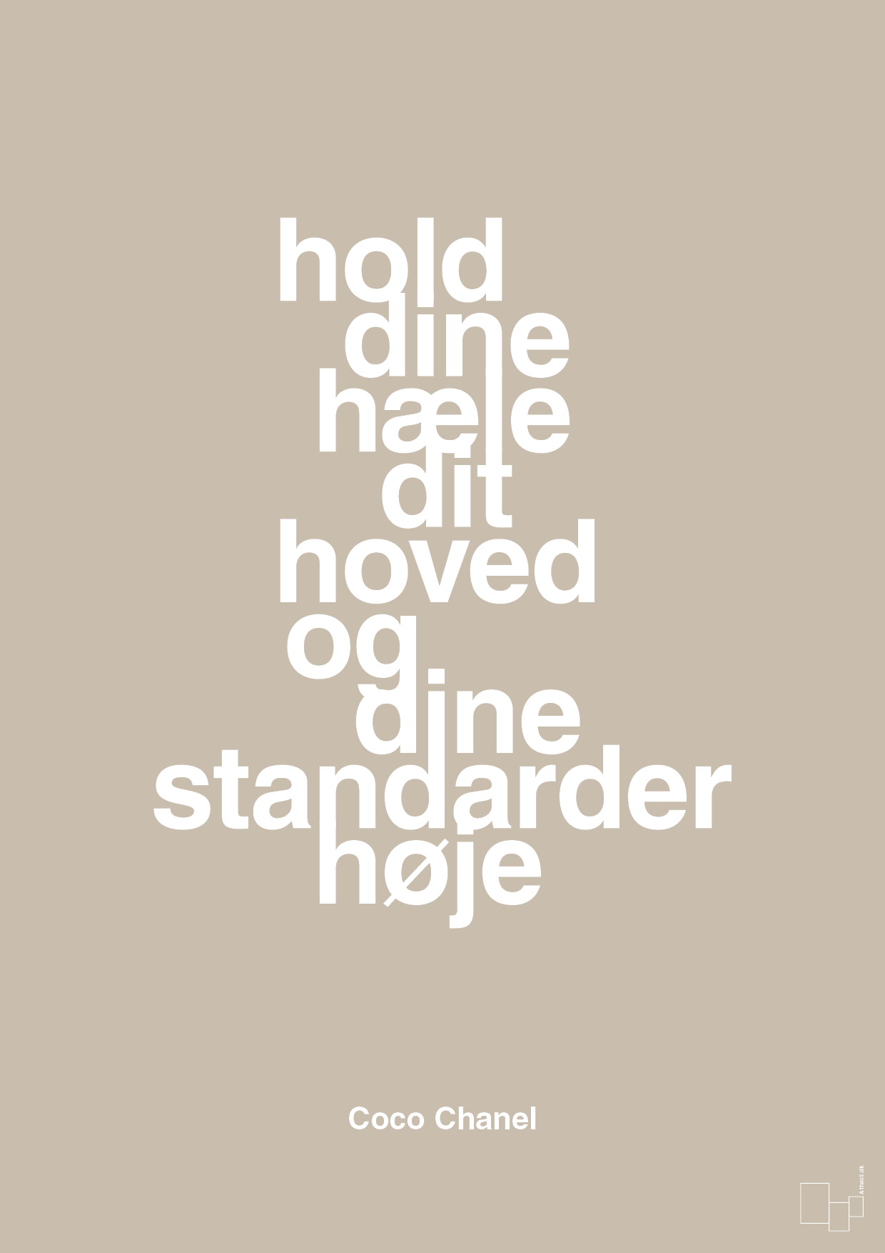 plakat: hold dine hæle dit hoved og dine standarder høje - creamy mushroom-Mode-A1two3