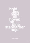 plakat: hold dine hæle dit hoved og dine standarder høje - dusty lilac-Mode-A1two3
