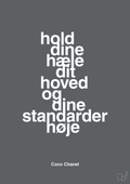 plakat: hold dine hæle dit hoved og dine standarder høje - graphic charcoal-Mode-A1two3