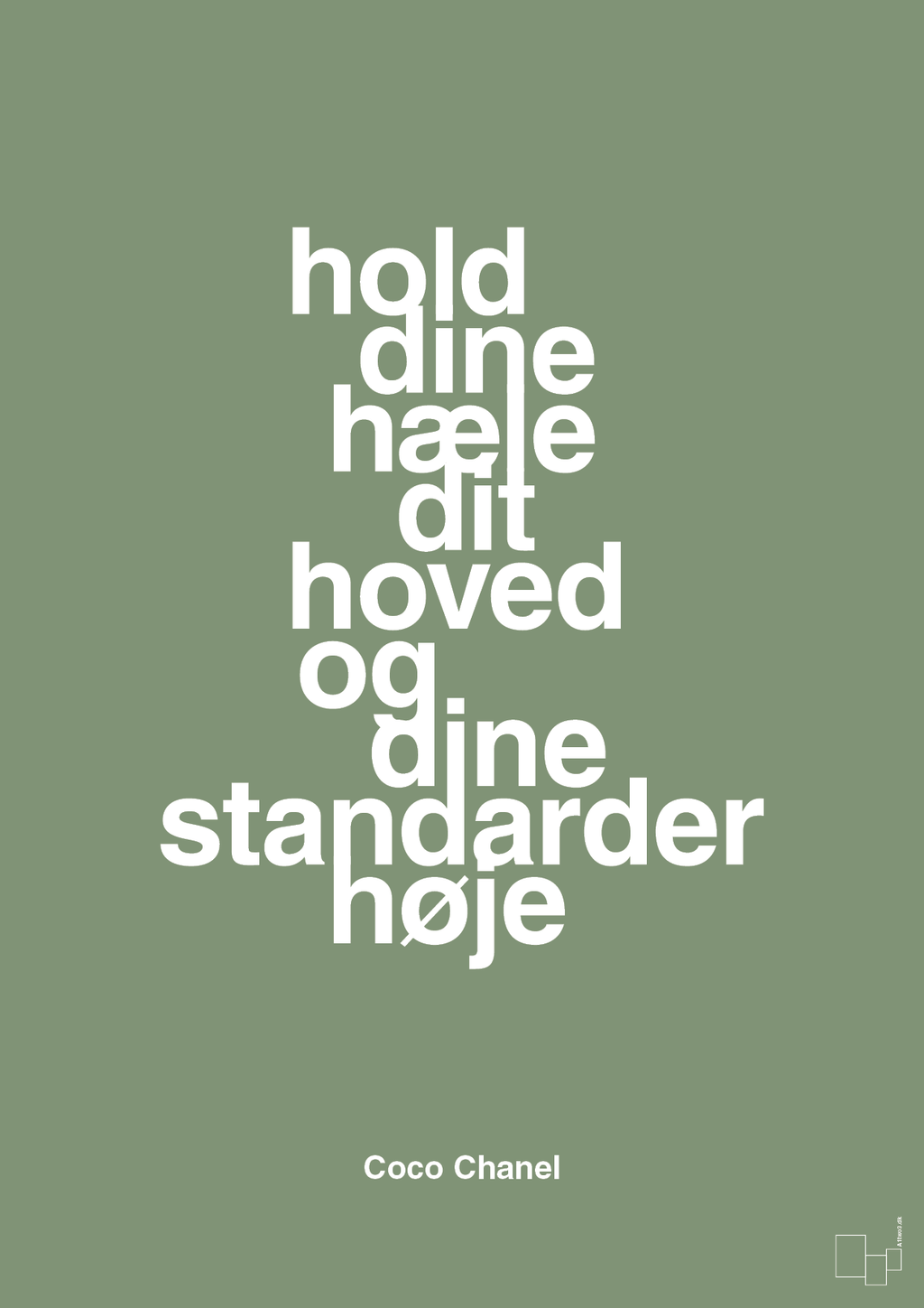plakat: hold dine hæle dit hoved og dine standarder høje - jade-Mode-A1two3