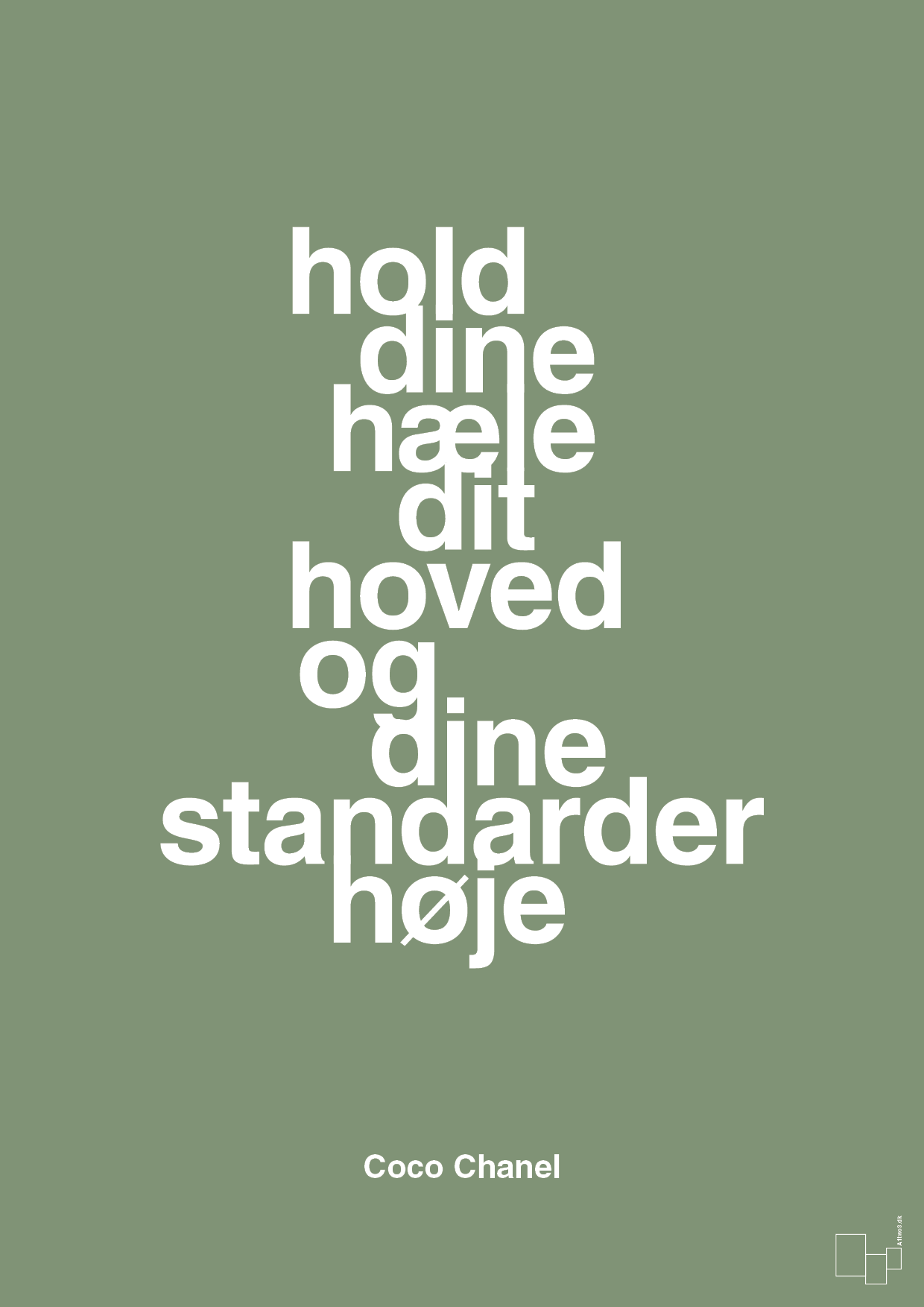 plakat: hold dine hæle dit hoved og dine standarder høje - jade-Mode-A1two3