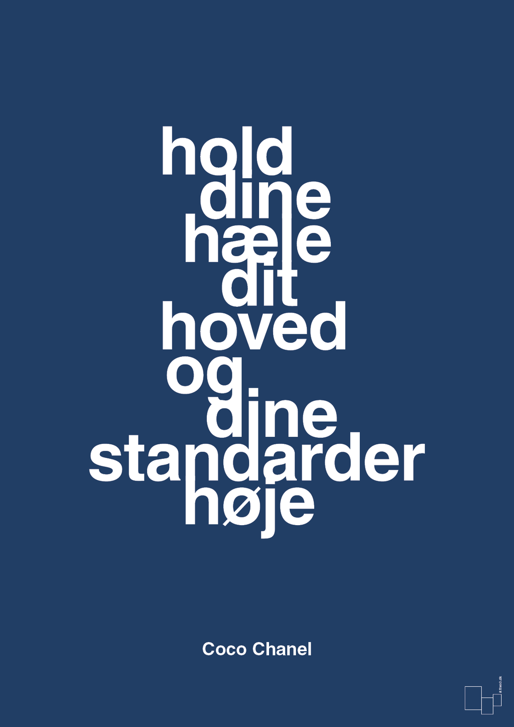 plakat: hold dine hæle dit hoved og dine standarder høje - lapis blue-Mode-A1two3