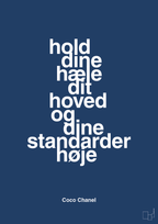 plakat: hold dine hæle dit hoved og dine standarder høje - lapis blue-Mode-A1two3