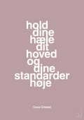 plakat: hold dine hæle dit hoved og dine standarder høje - light rose-Mode-A1two3