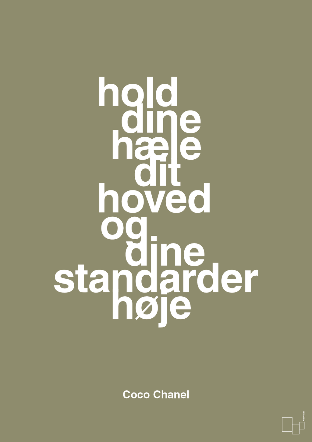 plakat: hold dine hæle dit hoved og dine standarder høje - misty forrest-Mode-A1two3