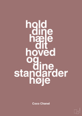 plakat: hold dine hæle dit hoved og dine standarder høje - plum-Mode-A1two3