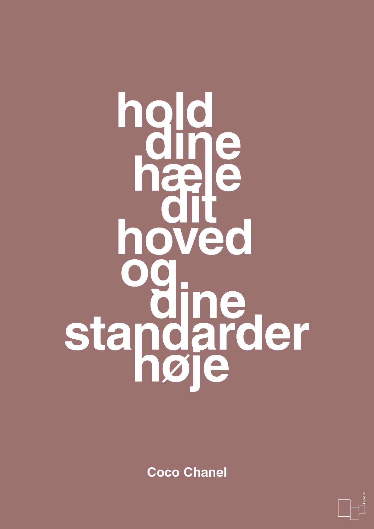 plakat: hold dine hæle dit hoved og dine standarder høje - plum-Mode-A1two3