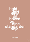 plakat: hold dine hæle dit hoved og dine standarder høje - powder-Mode-A1two3