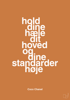 plakat: hold dine hæle dit hoved og dine standarder høje - rumba orange-Mode-A1two3