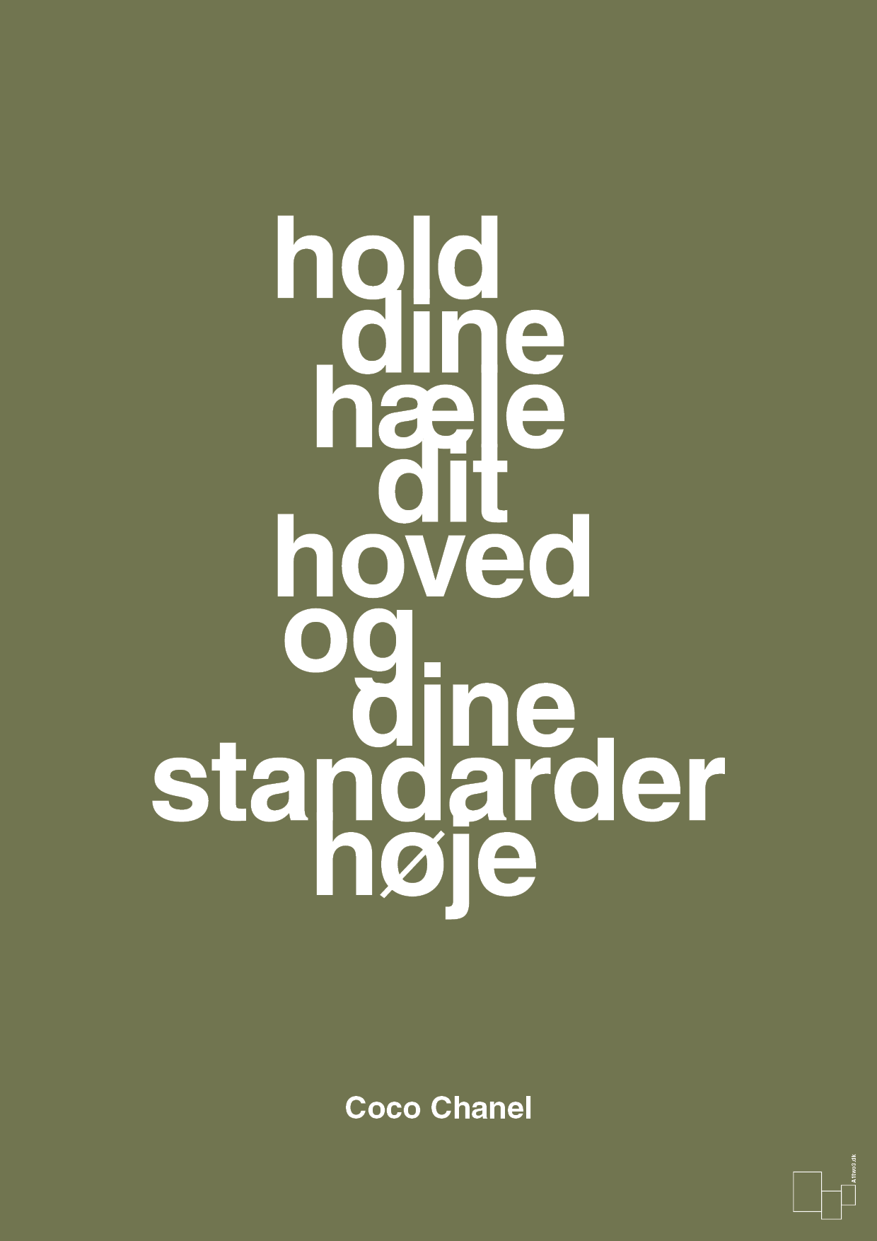 plakat: hold dine hæle dit hoved og dine standarder høje - secret meadow-Mode-A1two3