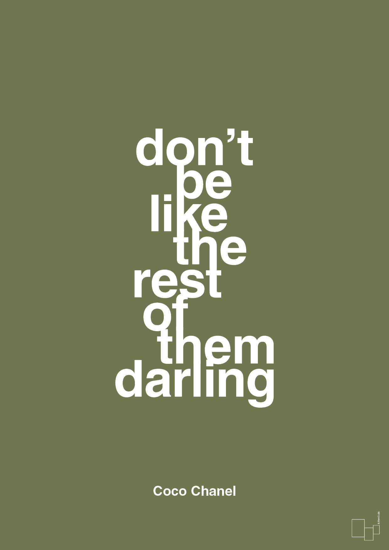 plakat: don’t be like the rest of them darling - secret meadow-Mode-A1two3
