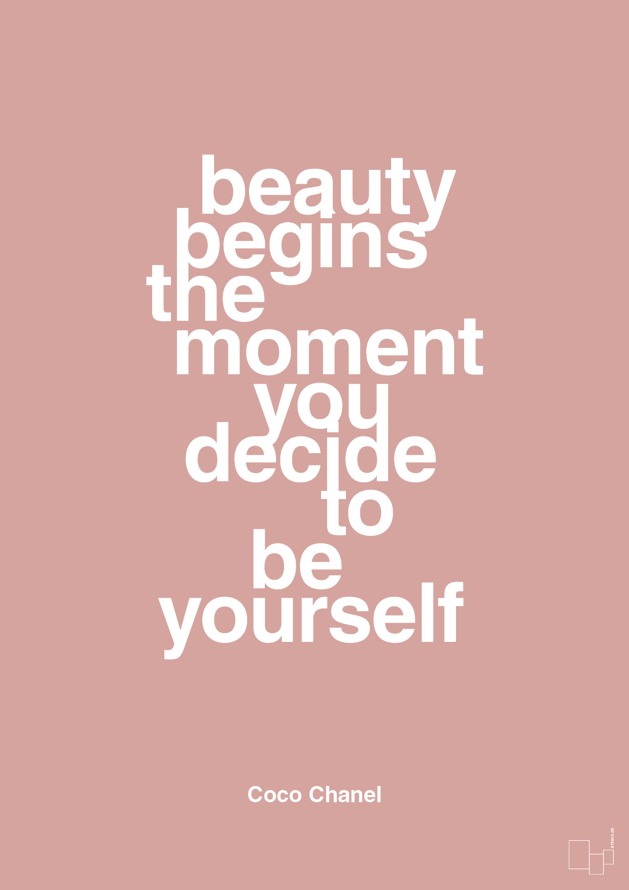 plakat: beauty begins the moment you decide to be yourself - bubble shell-Mode-A1two3