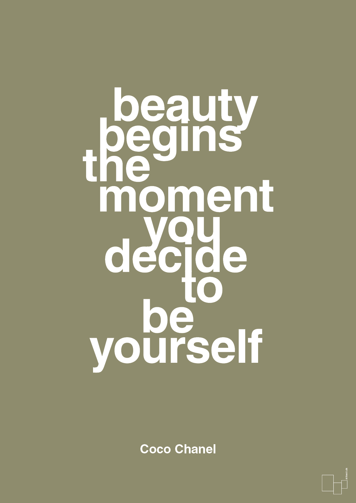 plakat: beauty begins the moment you decide to be yourself - misty forrest-Mode-A1two3