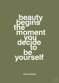 plakat: beauty begins the moment you decide to be yourself - secret meadow-Mode-A1two3