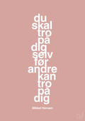 plakat: du skal tro på dig selv før andre kan tro på dig - bubble shell-Håndbold-A1two3