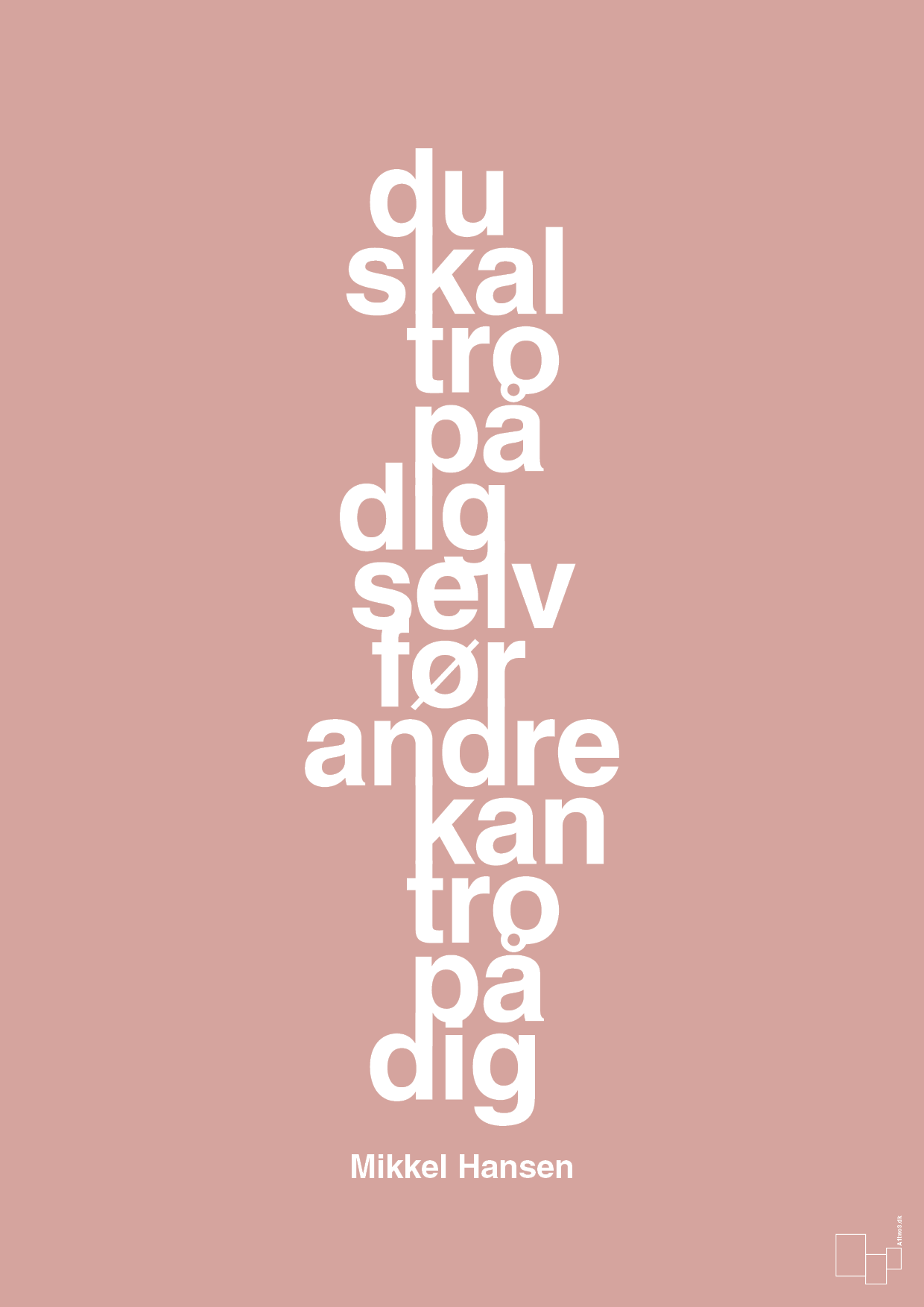 plakat: du skal tro på dig selv før andre kan tro på dig - bubble shell-Håndbold-A1two3