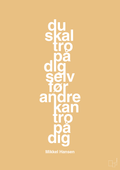 plakat: du skal tro på dig selv før andre kan tro på dig - charismatic-Håndbold-A1two3