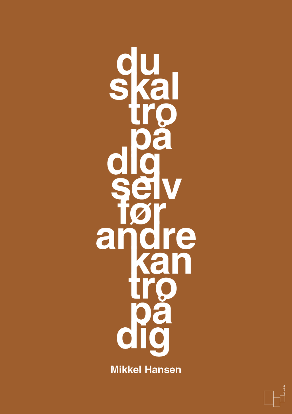 plakat: du skal tro på dig selv før andre kan tro på dig - cognac-Håndbold-A1two3