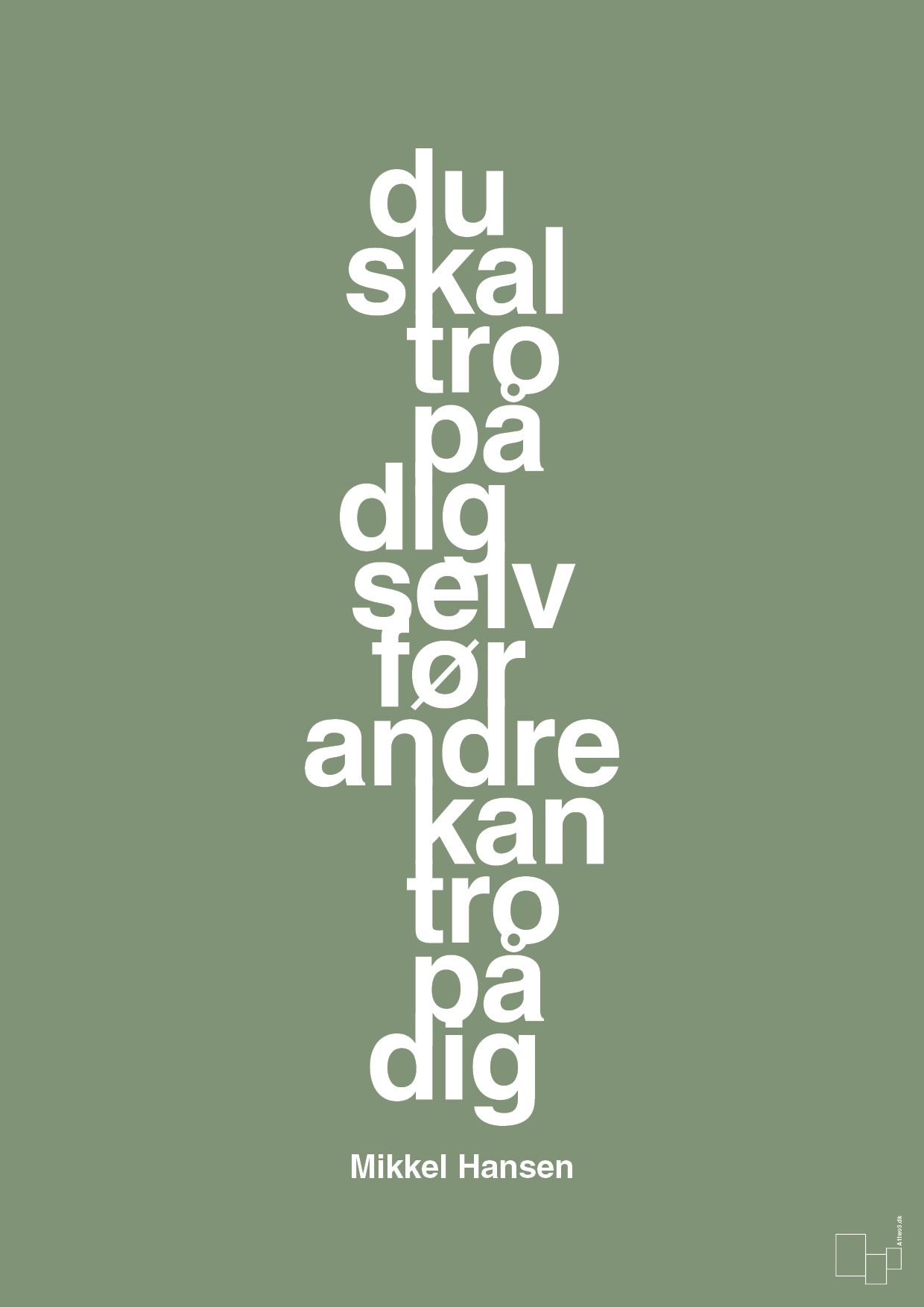 plakat: du skal tro på dig selv før andre kan tro på dig - jade-Håndbold-A1two3