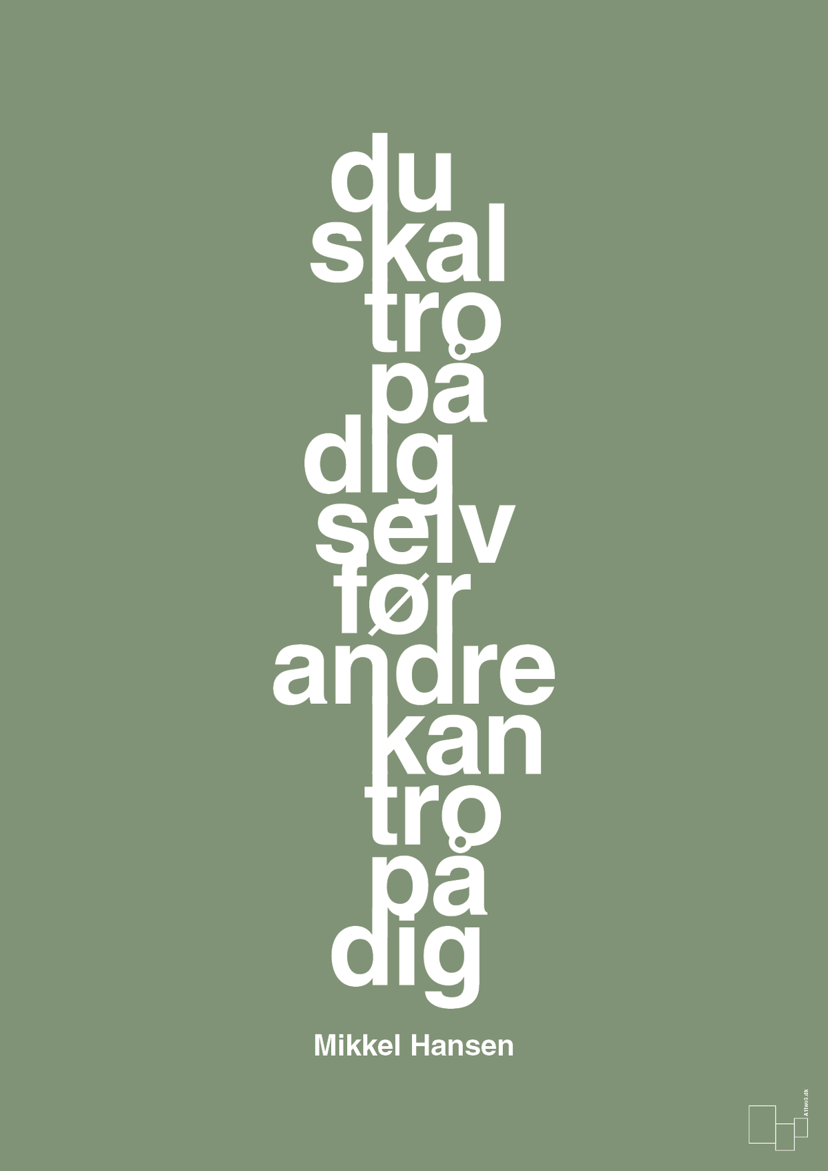 plakat: du skal tro på dig selv før andre kan tro på dig - jade-Håndbold-A1two3