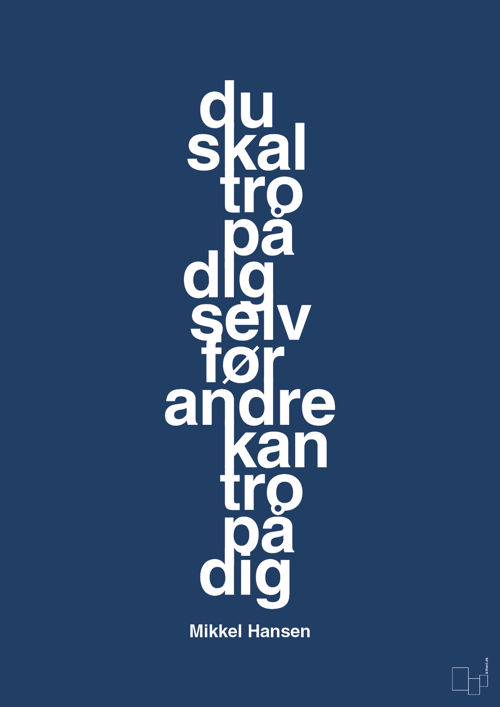 plakat: du skal tro på dig selv før andre kan tro på dig - lapis blue-Håndbold-A1two3