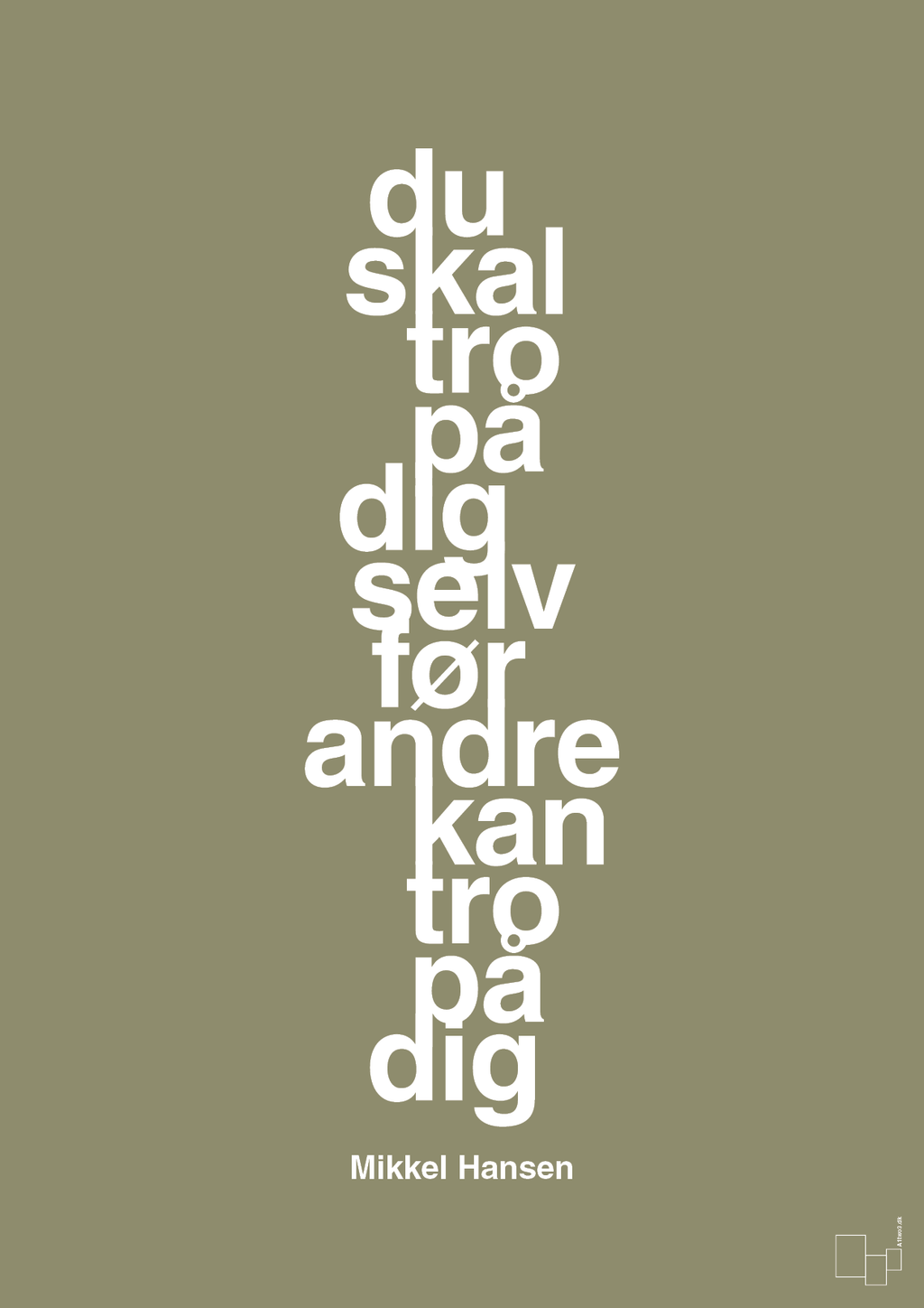 plakat: du skal tro på dig selv før andre kan tro på dig - misty forrest-Håndbold-A1two3